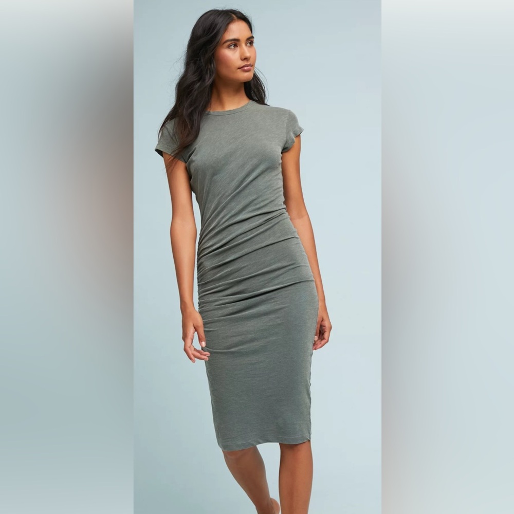 Sundry Heather Gray Ruched Dress